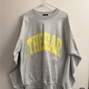 The Bar Gray Crewneck with Yellow Accents